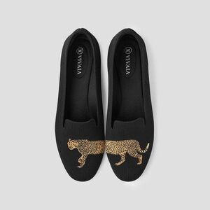 VIVAIA Black Leopard Flats